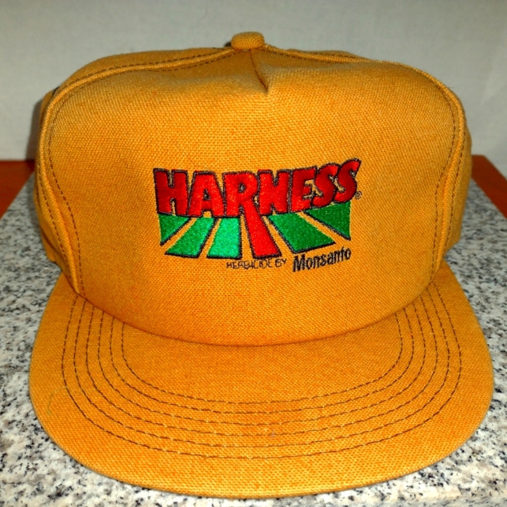 HARNESS By MONSANTO - FARMER TRUCKER HAT. TAN. Vntg. New Old Stock.